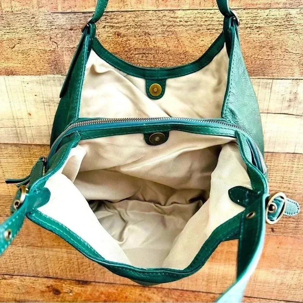 NWOT American Leather Co. Hunter Green Shoulder Bag - Picture 6 of 14